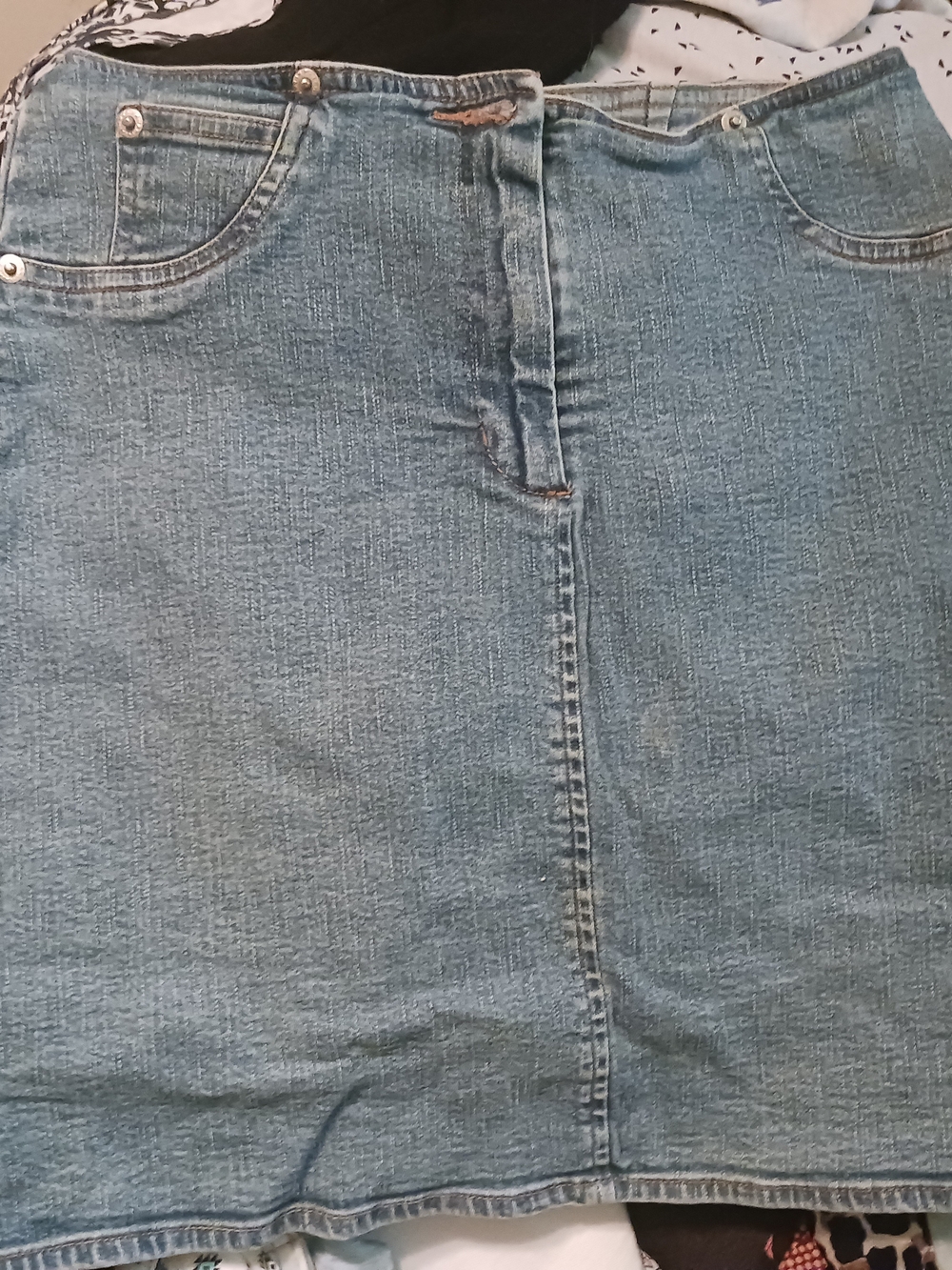 J. Khaki Light Blue Denim Skort
